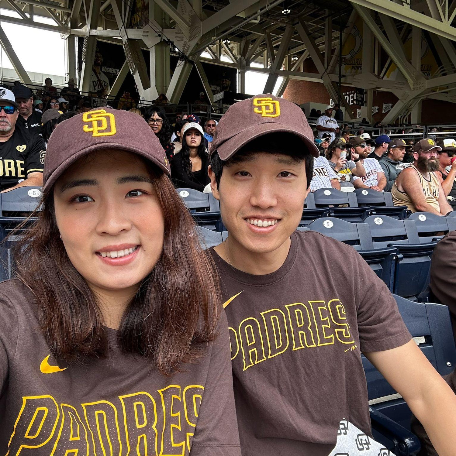One of our favorite activities to do together- cheering for Padres! #keepthefaith