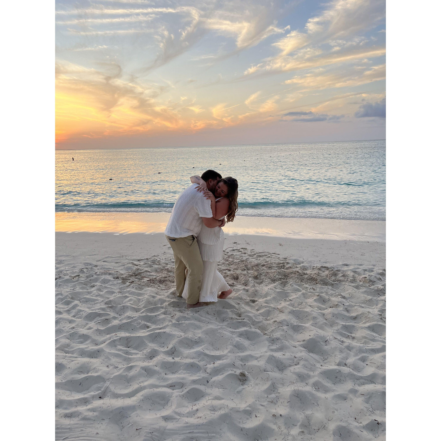 Right after Matt proposed on the beach in Turks & Caicos 5.19.2024