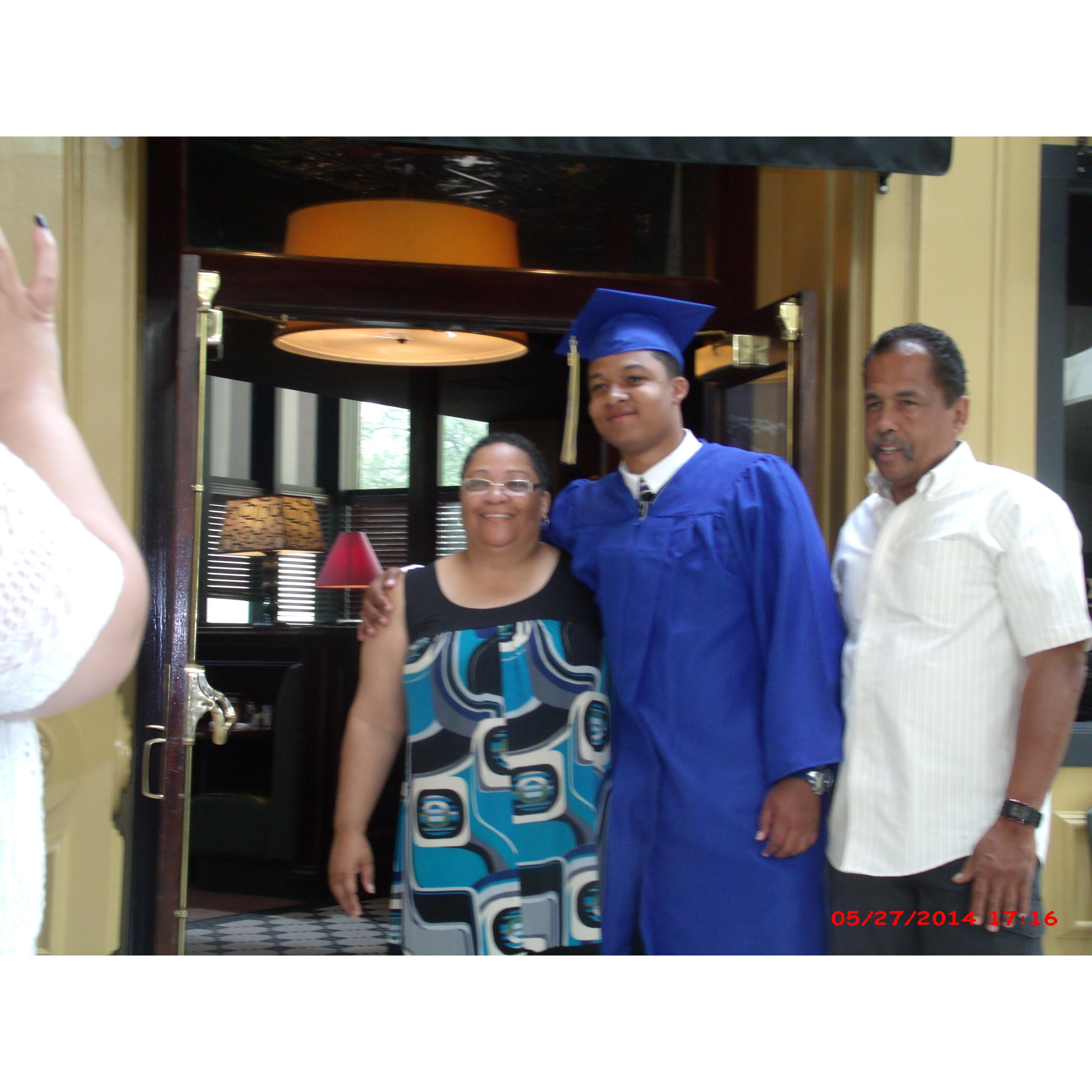 Our Son With His Grandparents!!