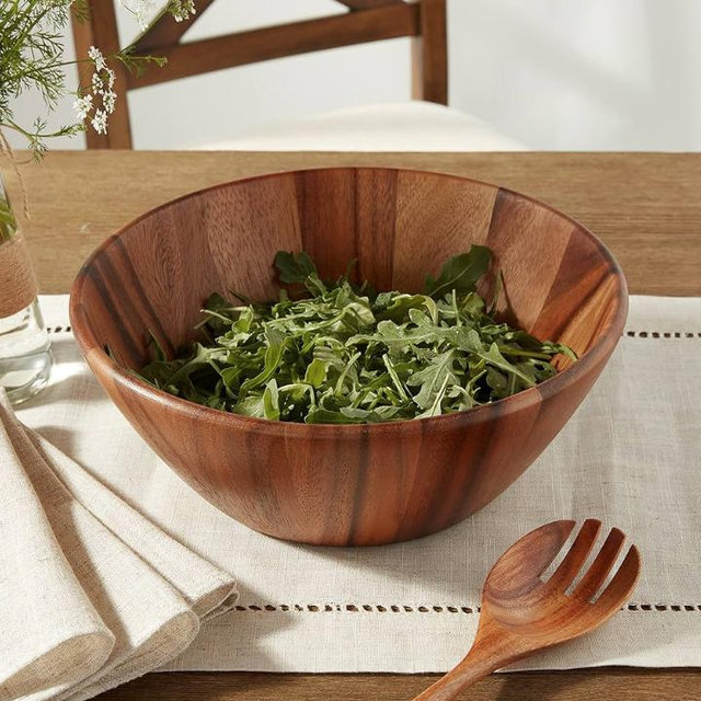 Lipper International Acacia Round Flair Bowl