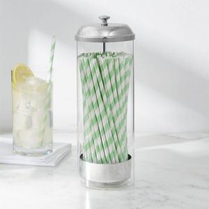 Glass Straw Dispenser with Straws