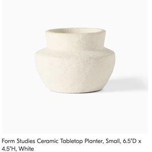 Form Studies Ceramic Tabletop Planter, Small, 6.5'D x 4.5'H