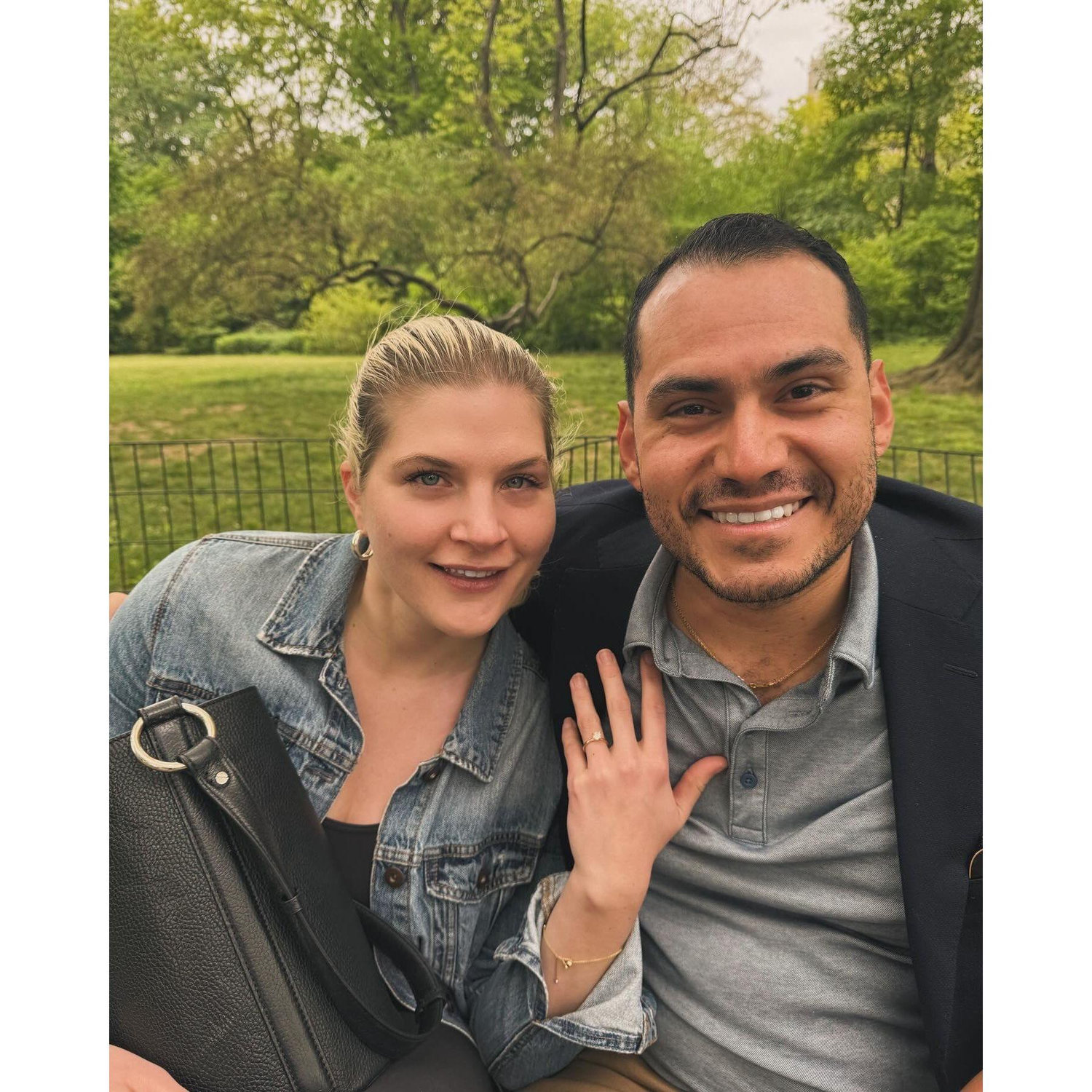 Moments after we got engaged in Central Park! A kind New Yorker passing by snapped some shots full of happy tears.