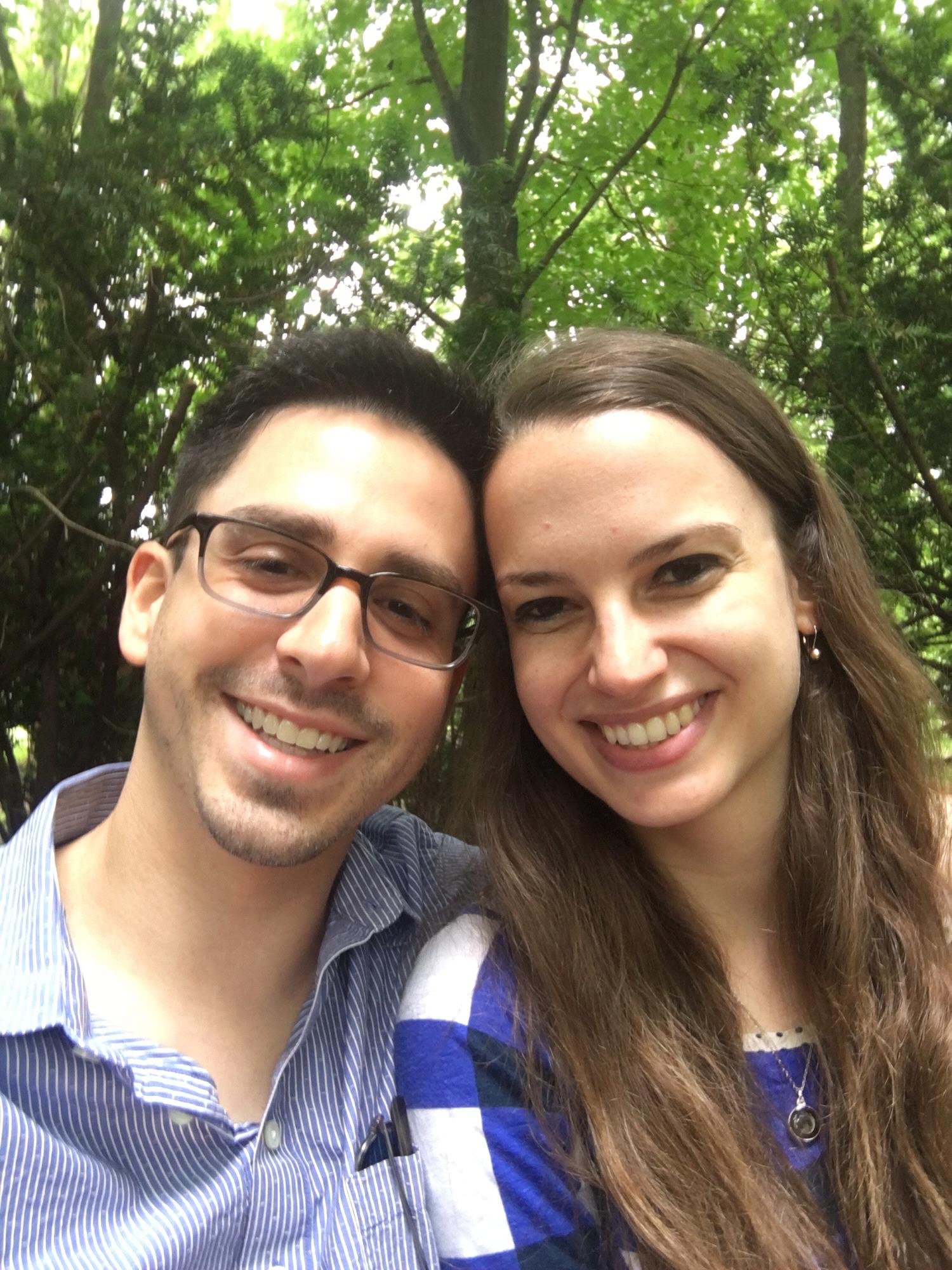One of the first photos of us from our initial date at Grounds for Sculpture where Brian asked Jennifer to be his girlfriend.