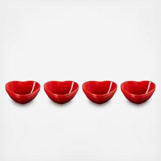 Mini Heart Pinch Bowl, Set of 4
