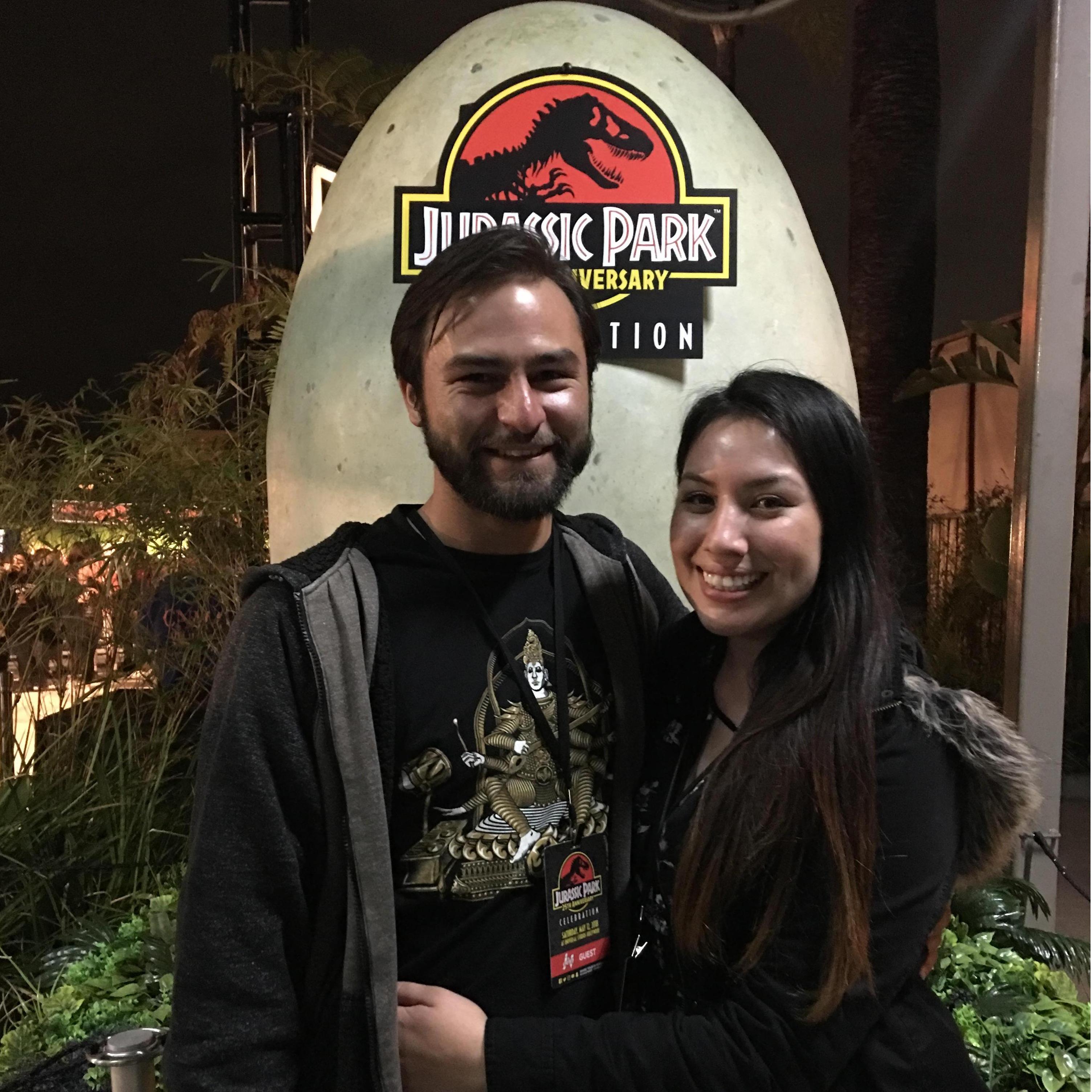 Christopher used to pretend to be a dinosaur when he was a child and has loved Jurassic Park since the first day he saw it. This is the 25th anniversary of the movie at Universal Studios Hollywood!