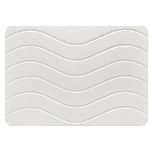 ZumenDa Absorbent Stone Bath Mat, Diatomaceous Earth Shower Mats, Non-Slip Water Absorbing Diatomite Stone Mat for Bathroom Floor, Quick-Drying Easy to Clean (23" x 16" White)