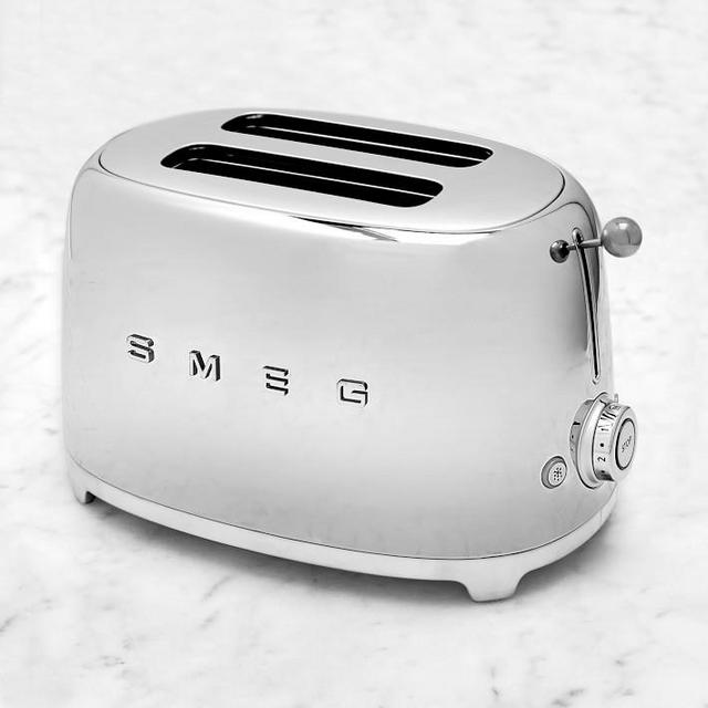 Smeg 2 Slice Toaster, Chrome