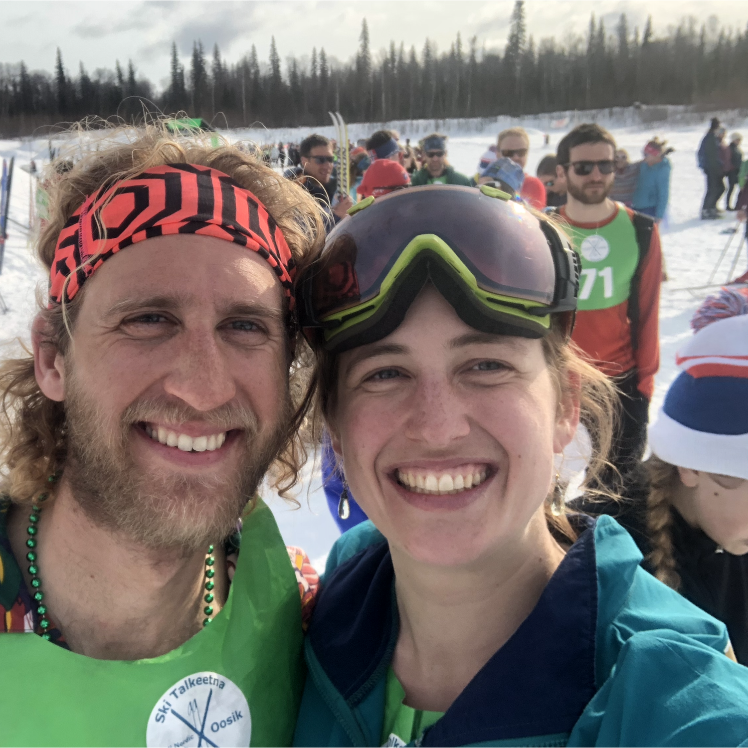 Skiing the oosik! Ben and I traveled to Talkeetna for the race and festivities.