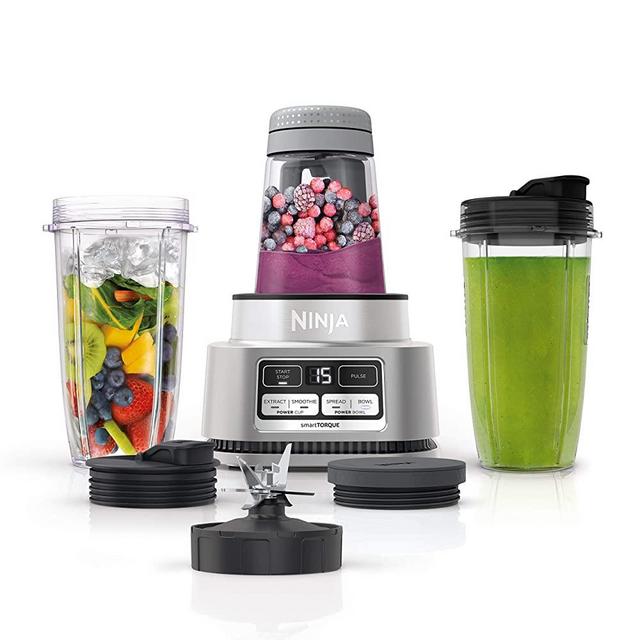 Ninja SS101 Foodi Power Nutri Duo Smoothie Bowl Maker and Personal Blender 1200WP smartTORQUE 4 Auto-iQ Presets One base, multi-functions