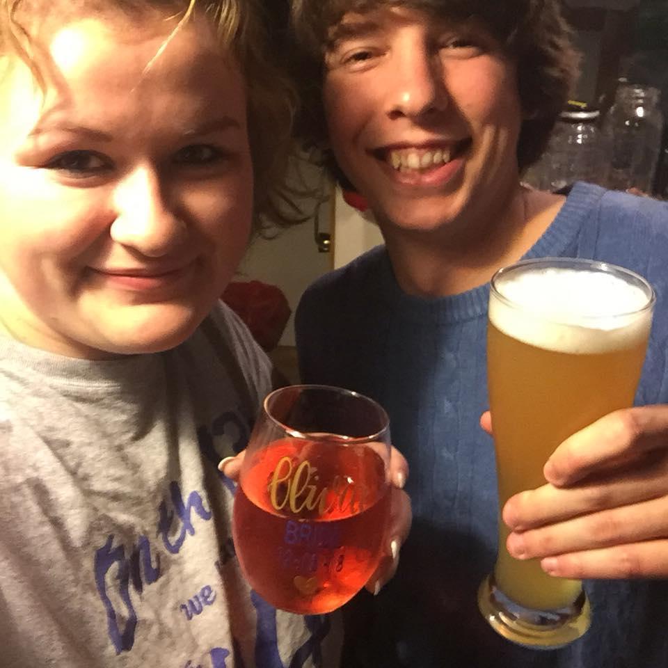Cheers to celebrating our engagement with our new Bride and Groom glasses.