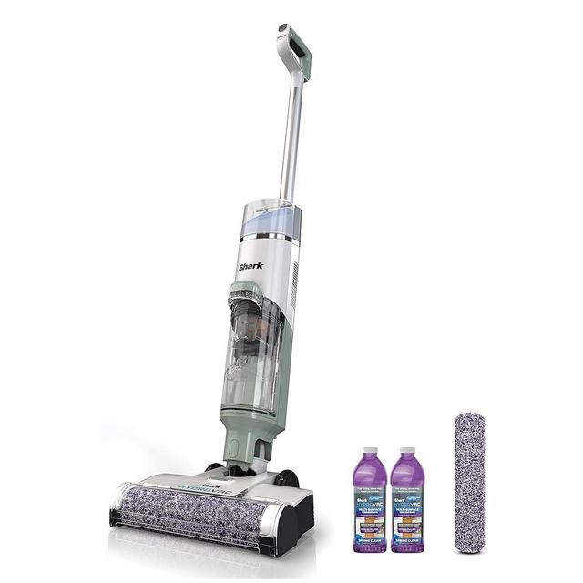 Shark AW302 HydroVac Cordless Pro XL 3-in-1 Vacuum, Mop & Self-Cleaning System with 2 Antimicrobial Brushrolls* & 2 Solutions for Multi-Surface Cleaning, for Hardwood, Tile, Area Rug & More, Tea Green