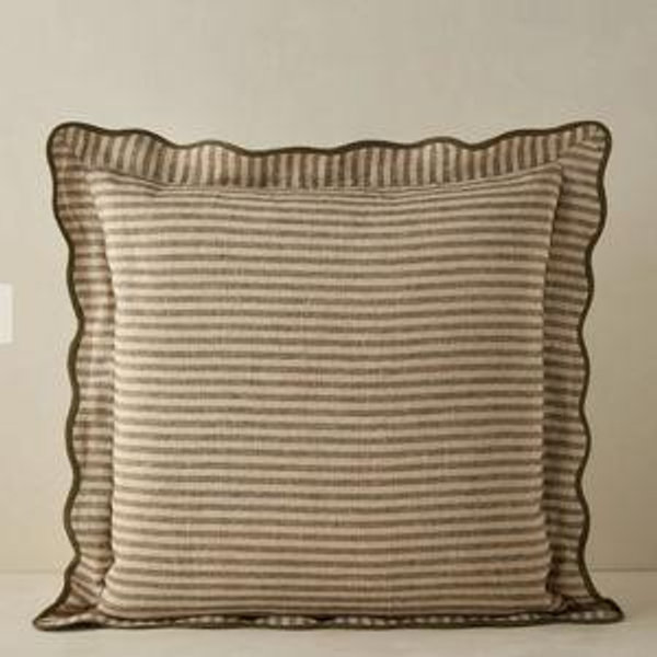 Lanie Linen Pillow by Sarah Sherman Samuel in Evergreen