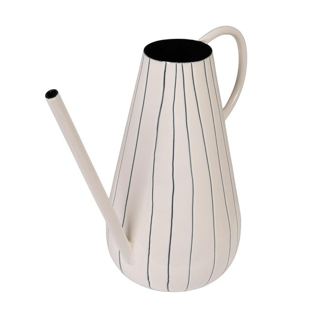 Bloomingville Metal Watering Can, Black and White