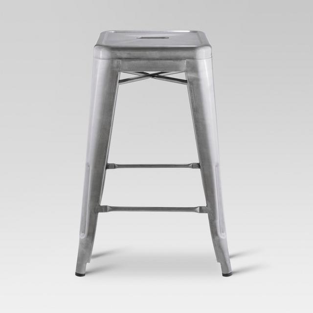 Set of 2 24" Carlisle Metal Counter Height Barstool Natural - Threshold™
