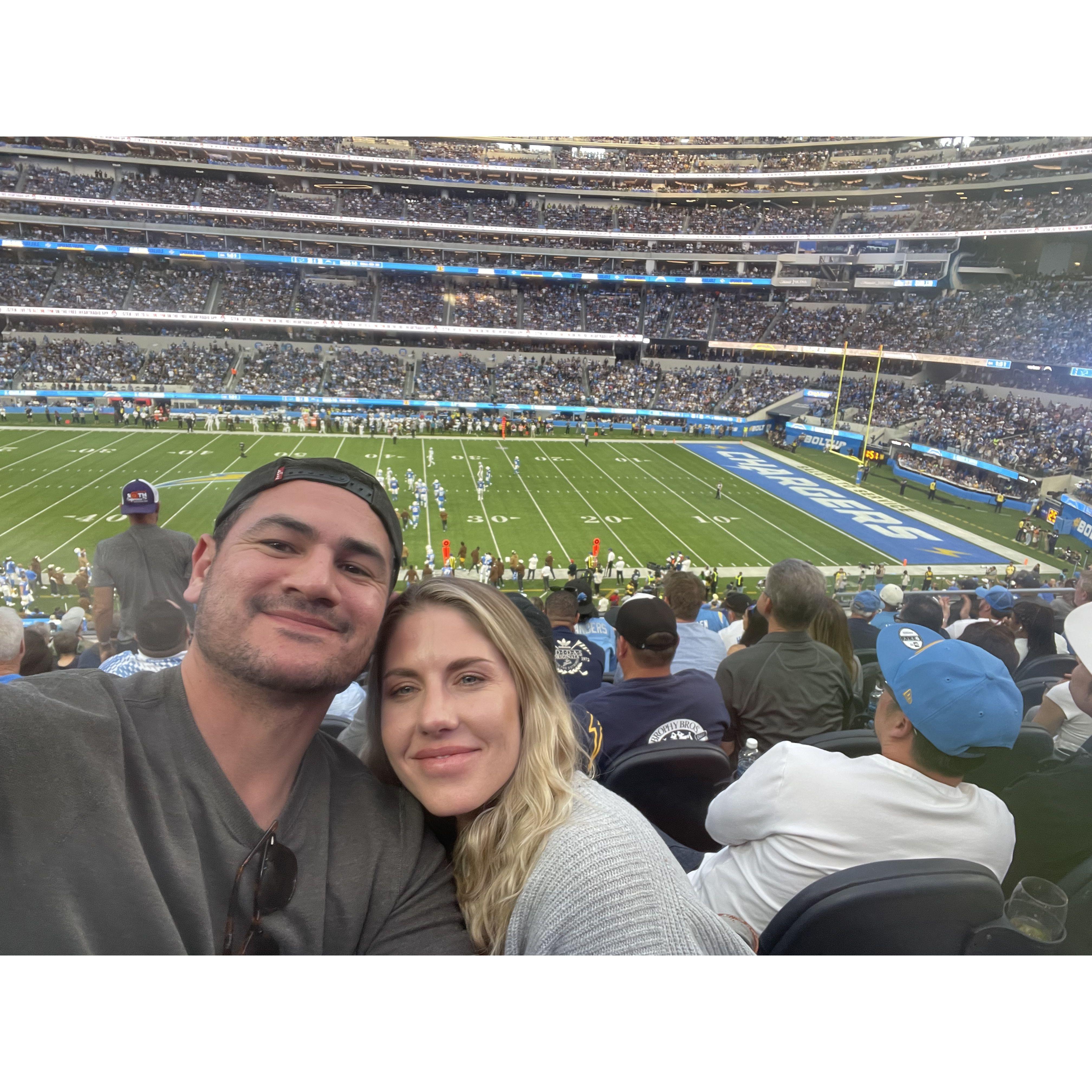 Nov 2023 - Chargers v Vikings. Chargers played terrible but, Sofi was cool...