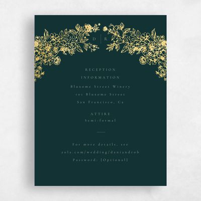 Dark Emerald, Green Wedding Enclosure - Sawyer Foil
