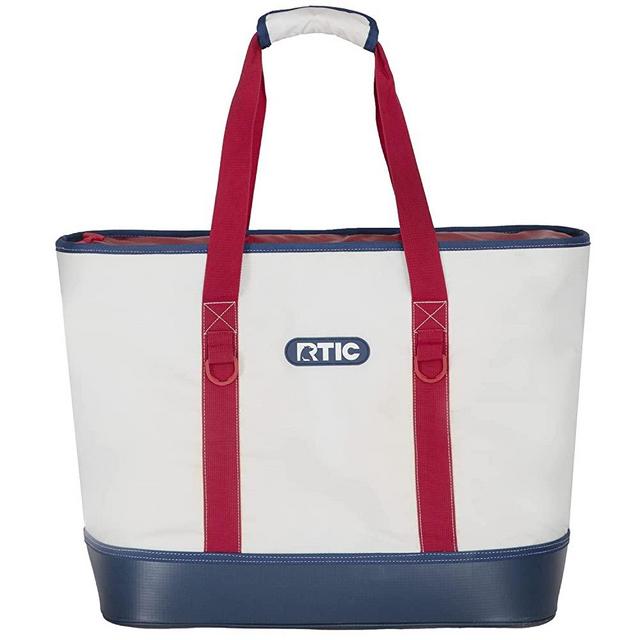 RTIC Insulated Tote Bag, Large Cooler Thermal Reusable Bags with Zippered Top for Beach, Grocery Shopping, Camping, Picnic, Travel