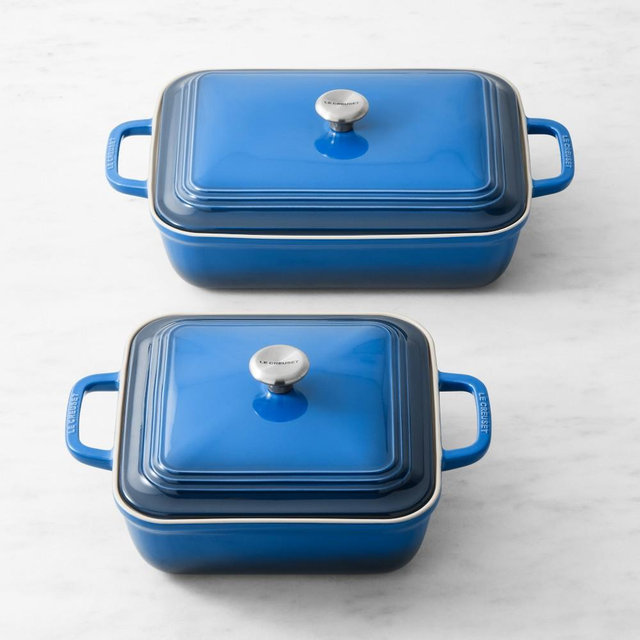 Le Creuset San Francisco Stoneware Covered Baker Set, Lapis