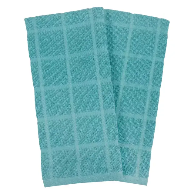 Our Table™ Everyday Solid Kitchen Towels in Teal (Set of 2)