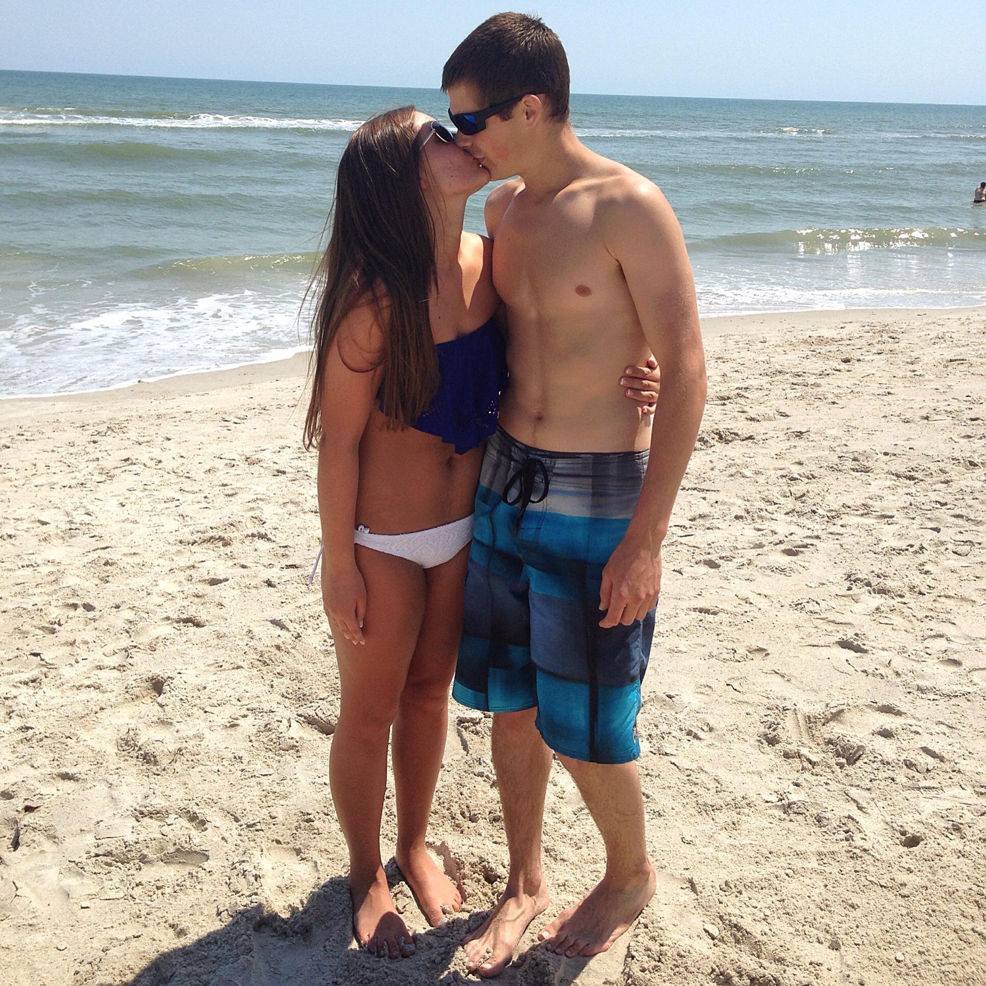 At the beach - one of our favorite places!