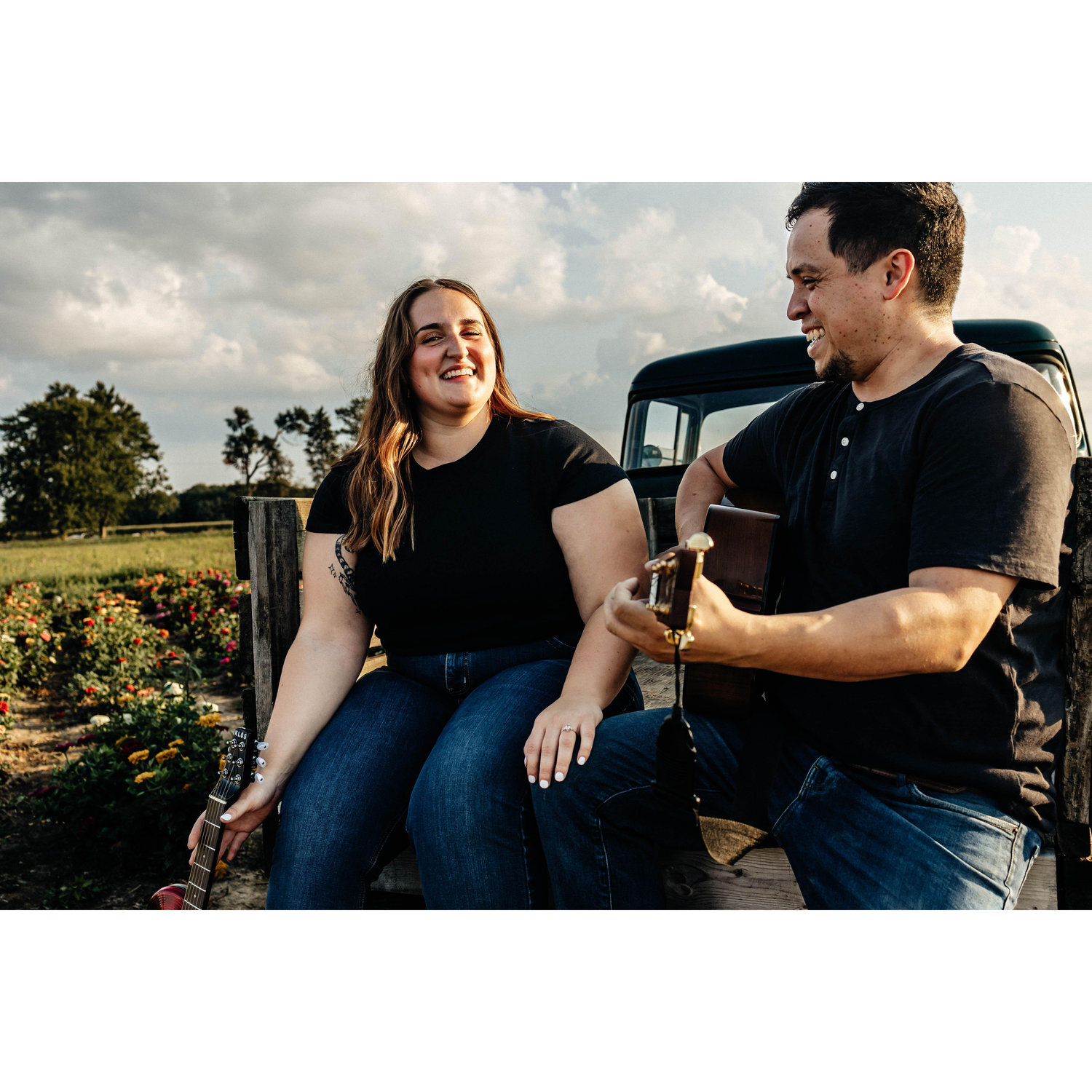 Part of our engagement shoot at Gust Brother's Flower and Produce Farm - where we had one of our most memorable dates.