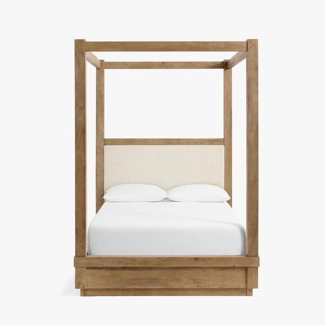 Oakleigh Upholstered Canopy Bed, Heirloom Wheat, Queen