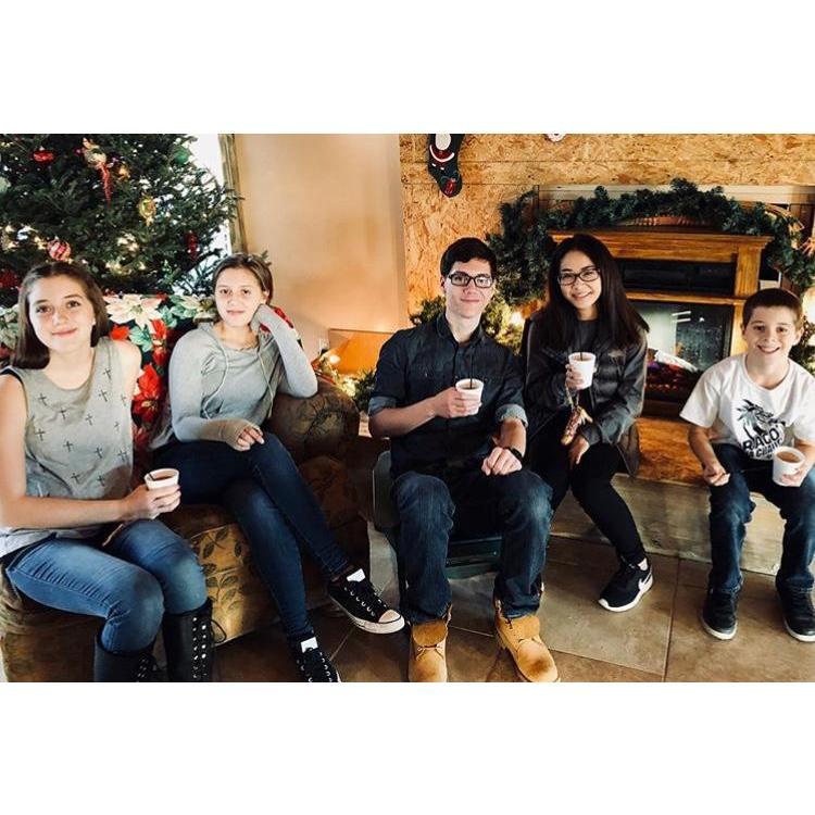 Hanging out with his family at Aldrege orchards