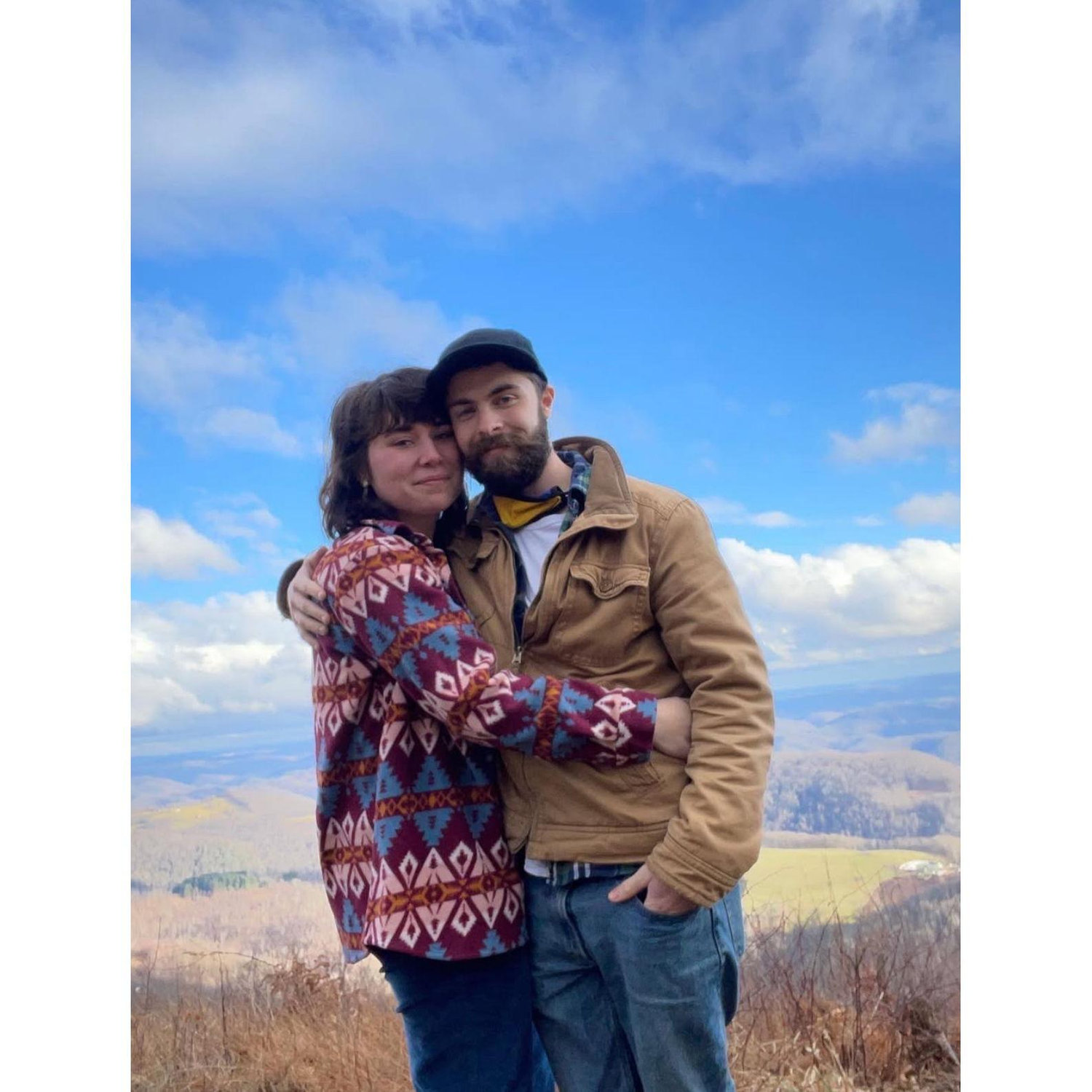 A very Joan Baez x Bob Dylan photo at Betsy's favorite lookout in WV