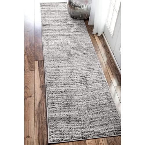 nuLOOM Ripple Contemporary Sherill Runner Rug, 2' x 6', Grey, Gray
