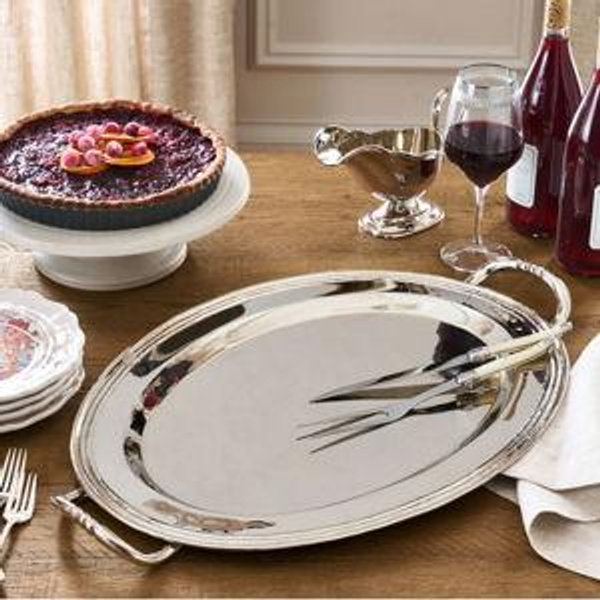 Heritage Silver Oval Turkey Platter