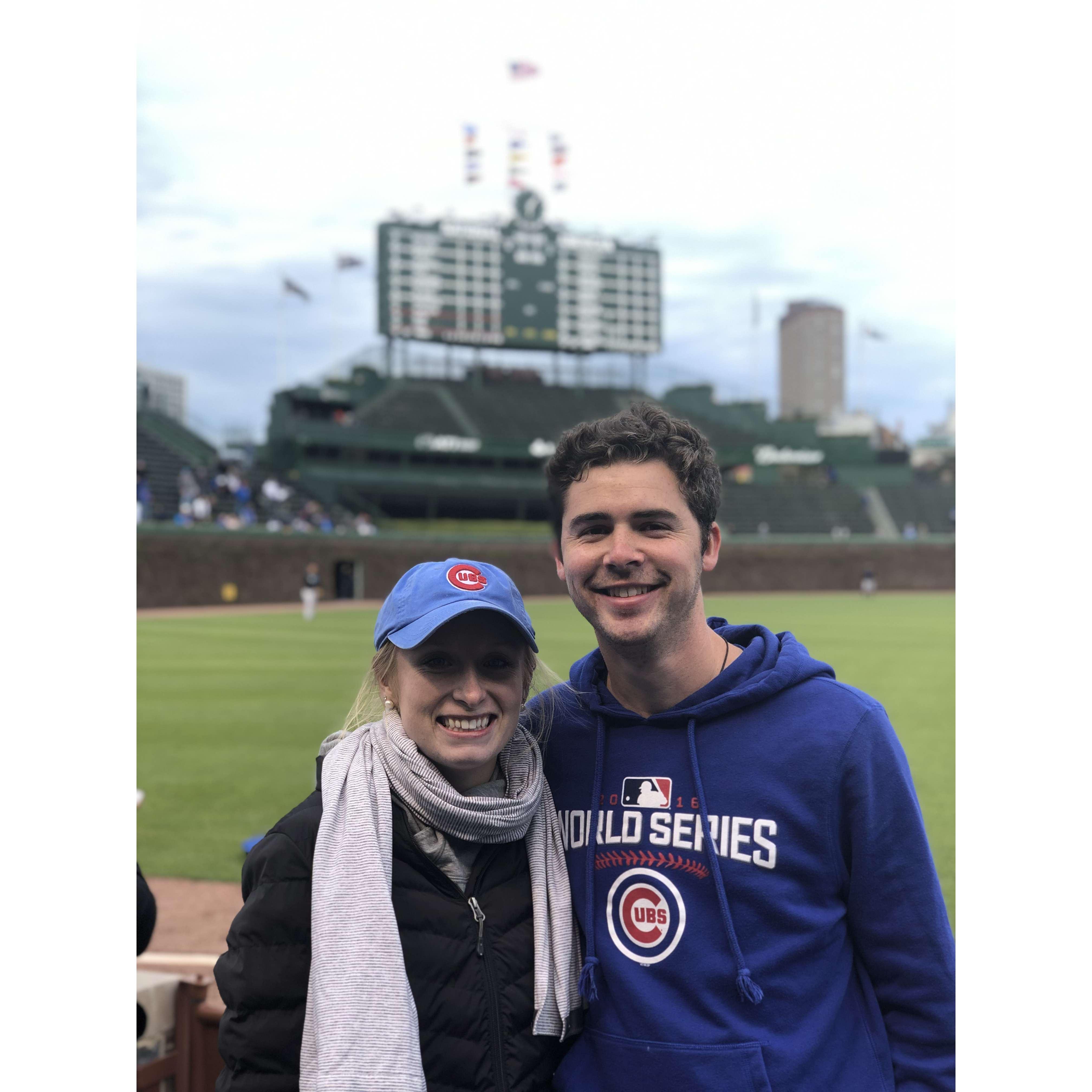 first time singing 'go cubs go'