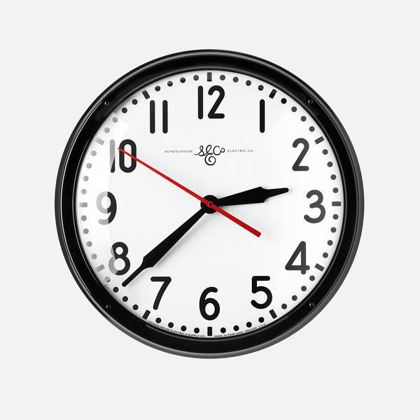 Schoolhouse Electric Clock - True Black