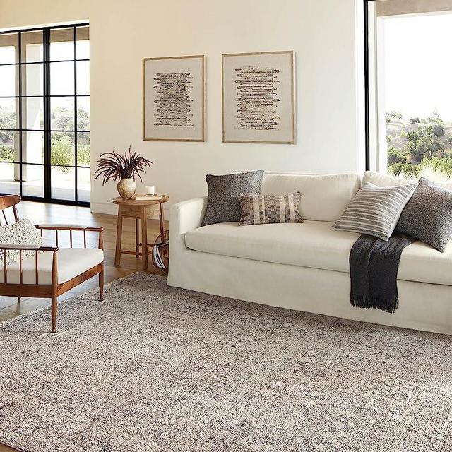 Amber Lewis x Loloi Alie Collection ALE-01 Stone/Mist 9'-6" x 13'-1" Area Rug