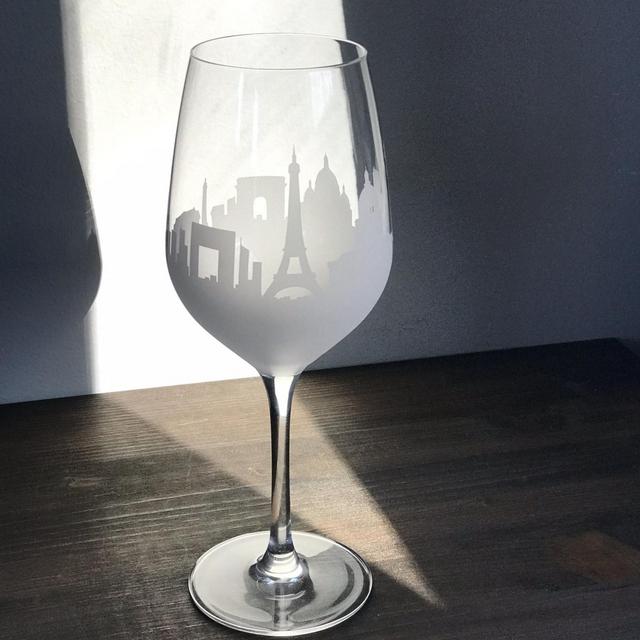 Paris Skyline Wine Glasses (set of 2) -...