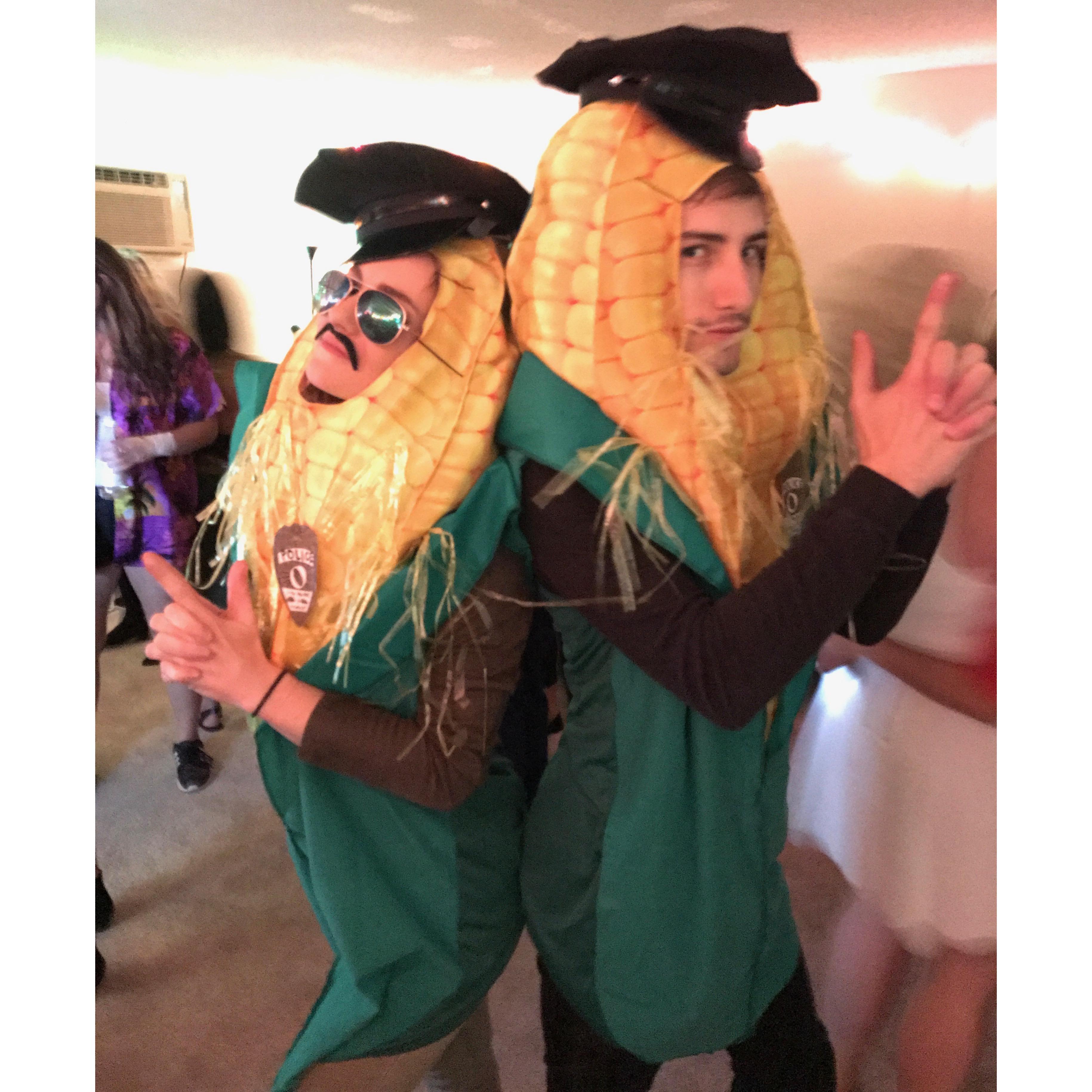 we went as "the crops" for Halloween, and our costumes didn't disappoint
