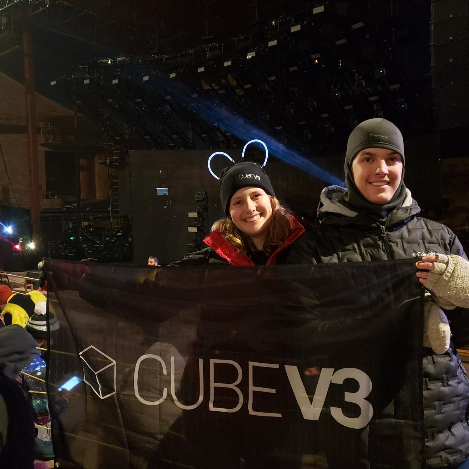 Our first concert at Red Rocks in 2019. We saw DeadMau5 with our friend Tyler, who took the photo.