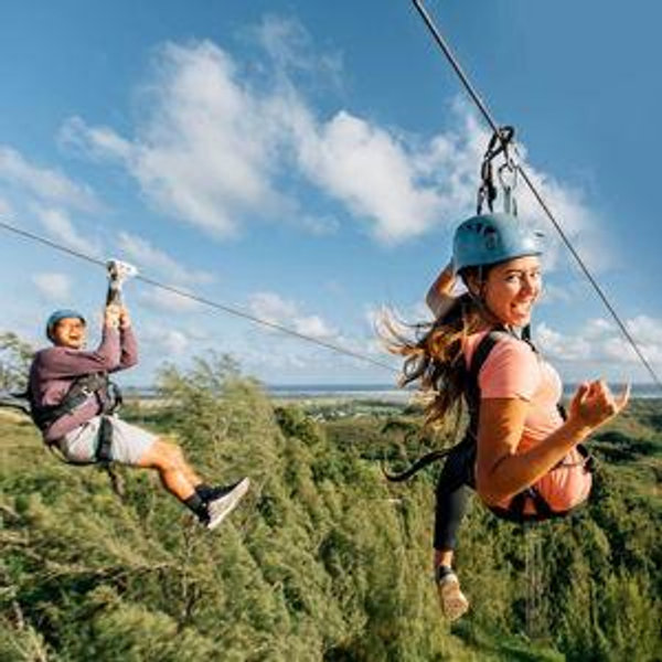 Ziplining For Two