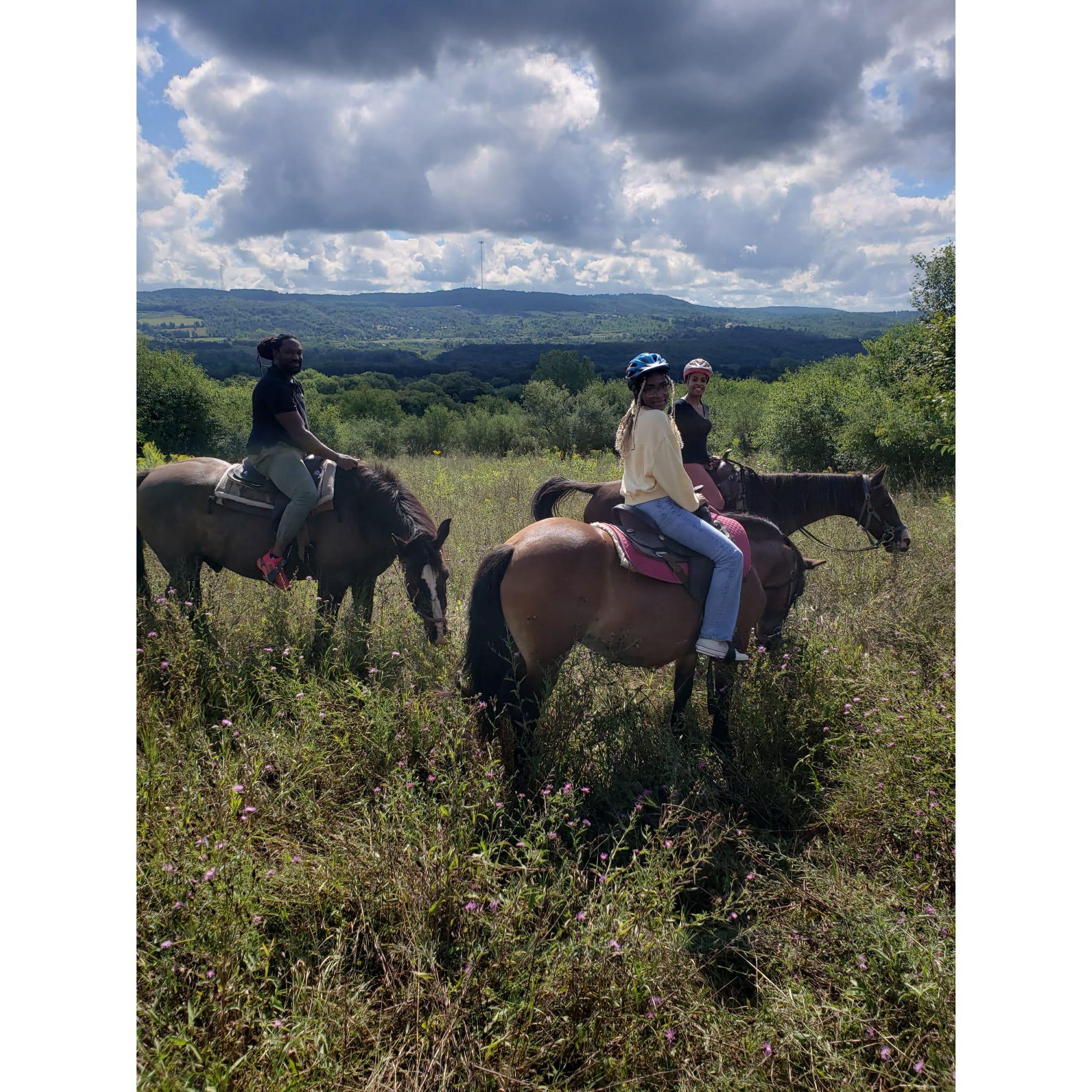 The family that rides together.