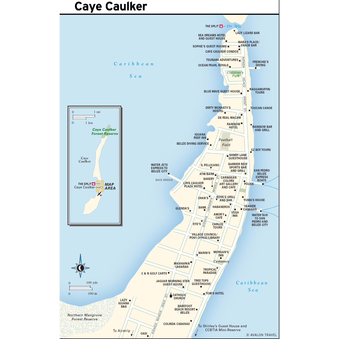 Map of Caye Caulker