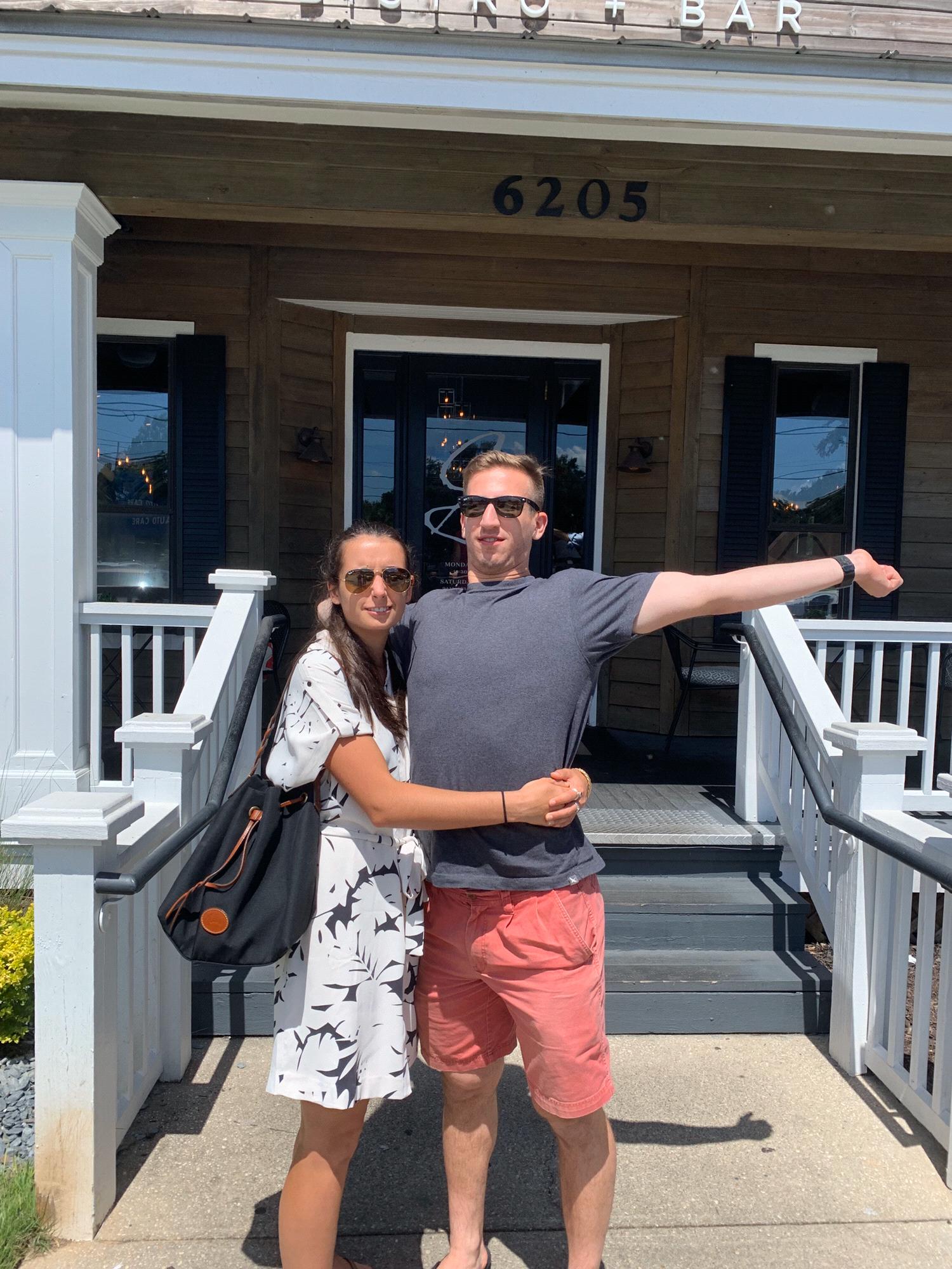 We have lived in 4 different states together! This is our favorite spot in Pensacola, FL: George's Bistro and Bar.