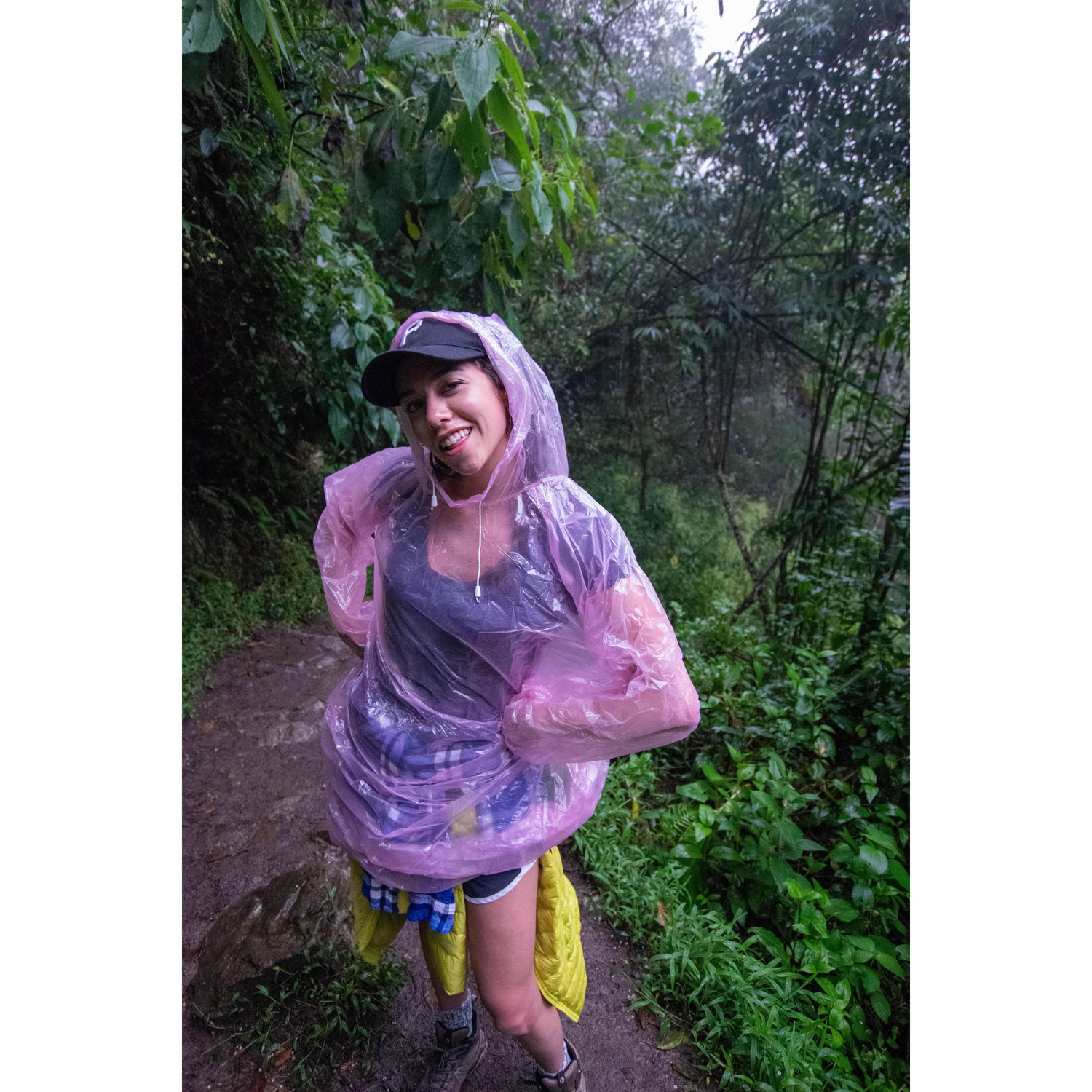 Even breaking dawn hiking up a mountain in the rain...