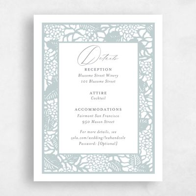Blue Bordered Wedding Enclosure - Stelo