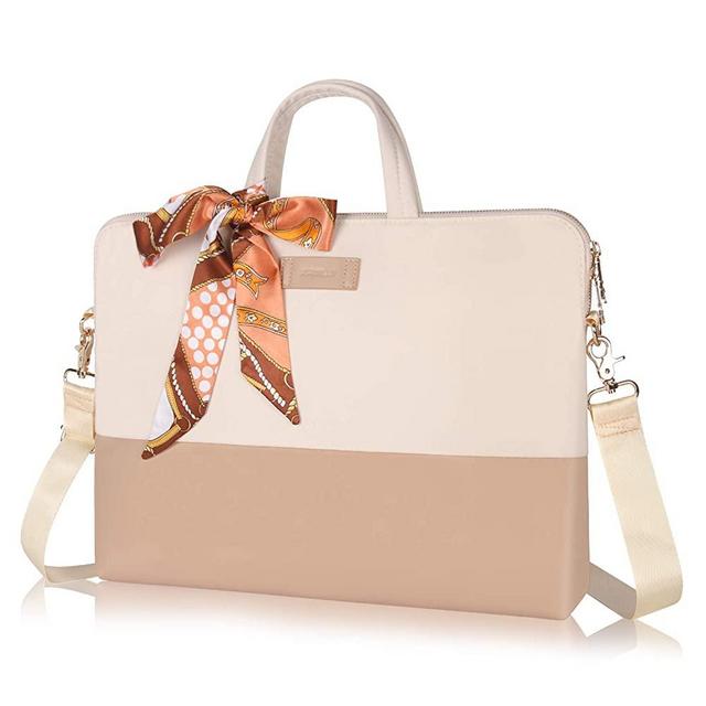 Kamlui Laptop Bag - for Women 15.6 Inch Carrying Computer Sleeve Case Shoulder Messenger Laptop Bag for MacBook Pro Air HP Lenovo Dell