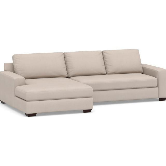 Big Sur SQ UPH RA LVST w/ DBL CHS SCT w/ BNCH CSHN, DB CSHNS, Washed Linen/Cotton Silver Taupe