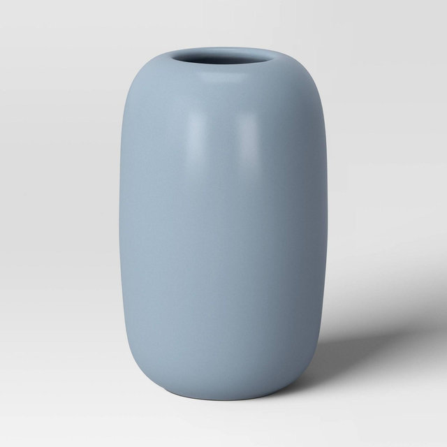 Ceramic Pill Decorative Vase Blue - Room Essentials™