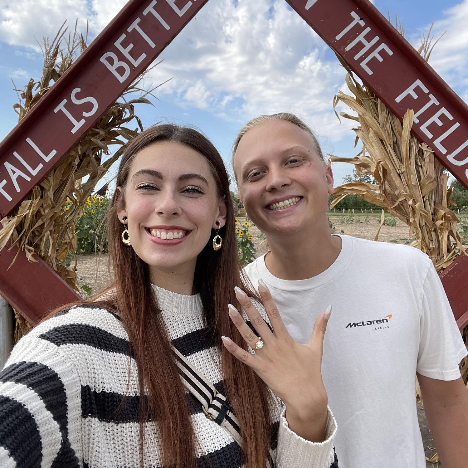 Back home as fiancés