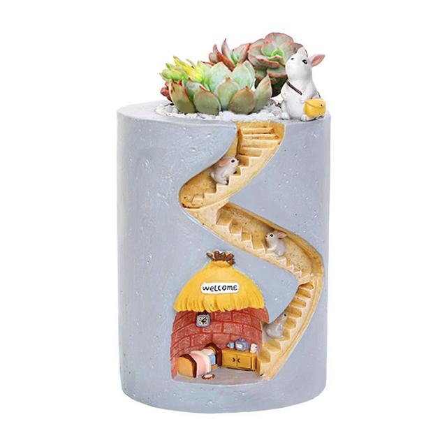 Segreto Creative Plants Flower Pots Brush Pots Ornaments for Succulent Plants Pot Decorated Desk,Garden,Living Room