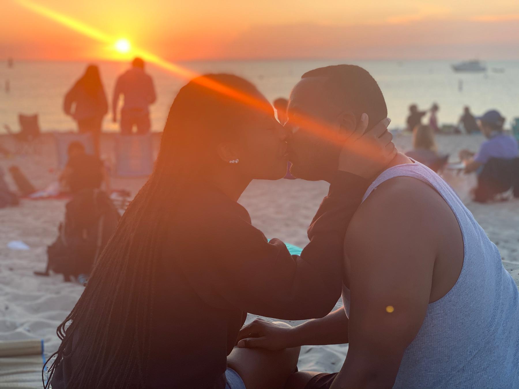 One of our first vacations together! Sunset at Menesha Beach on Martha's Vineyard!