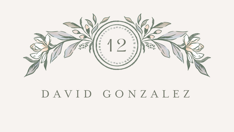 Heliconia | Dark Sage | Zola Wedding Place Cards